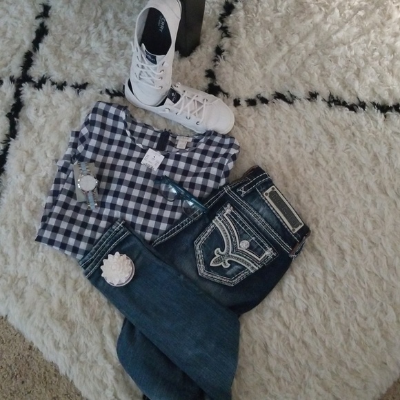 J. Crew Tops - JCREW checkered shirt NWT